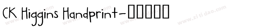 CK Higgins Handprint字体转换